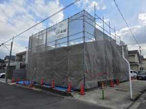 足場解体に向けて